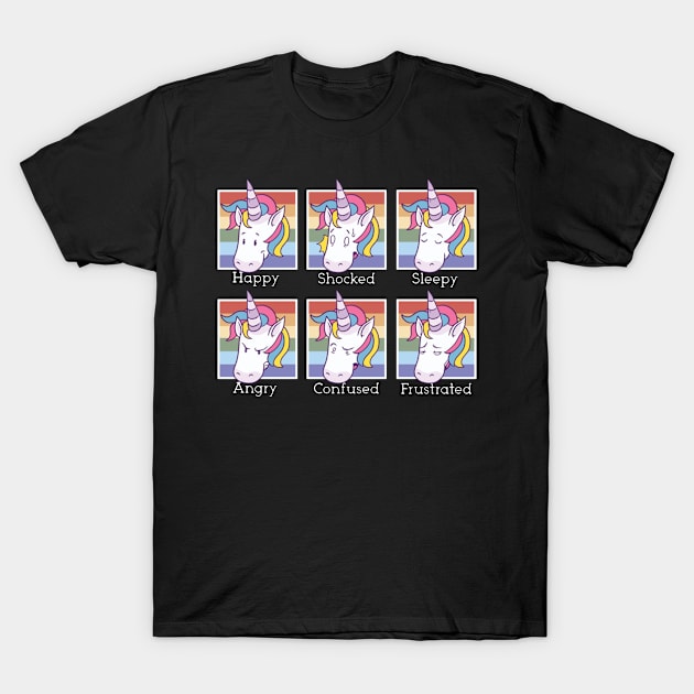 Unicorn Moods T-Shirt by consigliop